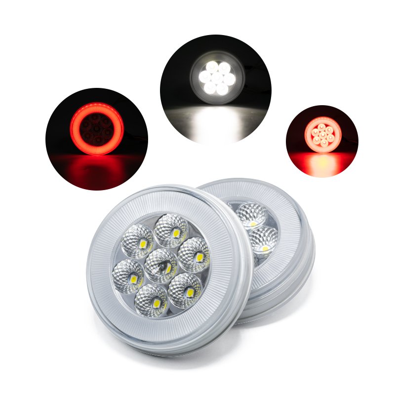 4.5W Electric Light Truck Round Led Lights for Trucks and Trailer Two Color Volvo Truck Parts Side Marker Light