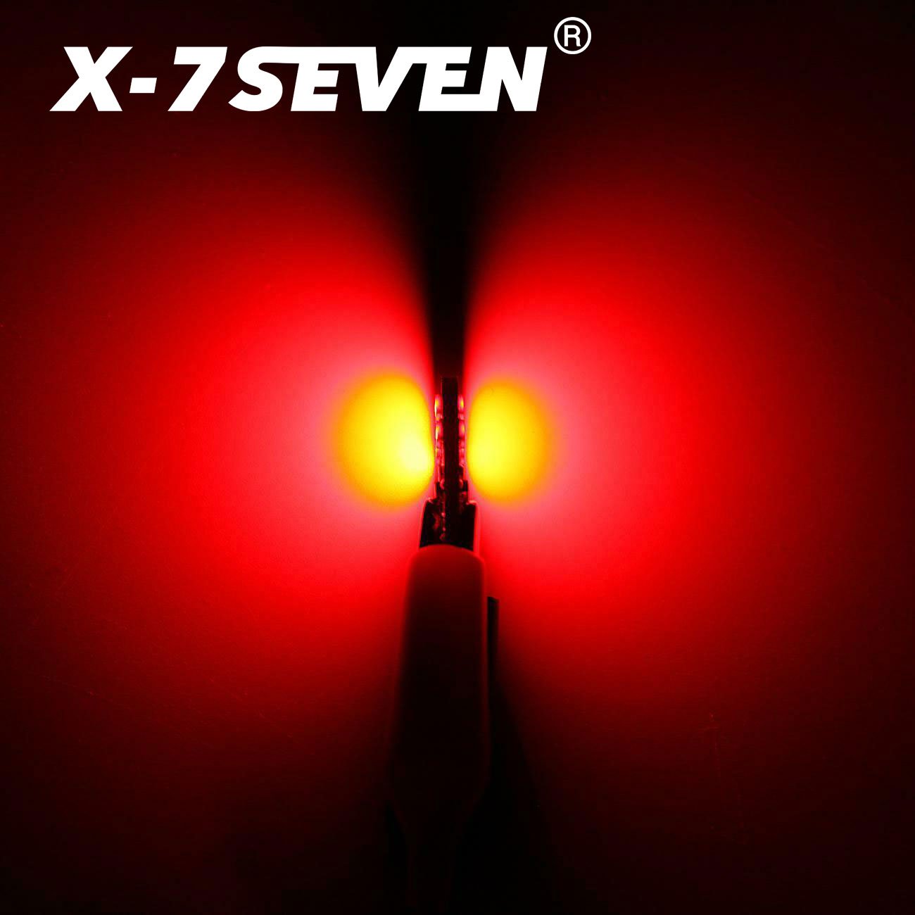X-7SEVEN T10 Red Circuit Board Car LED Dome Light Interior 194 168 W5W LED License Plate Interior Wedge Light Bulbs