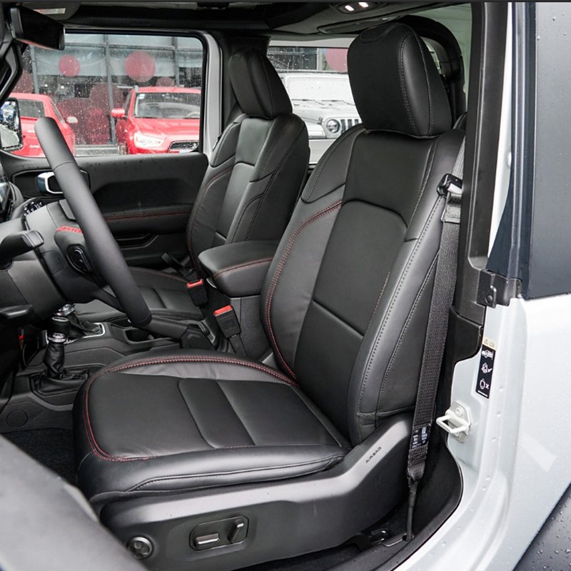 Custom Fit Car Accessories Seat Covers for 5 Seats Full Set Genuine Leather Middle Part for Jeep Grand Cherokee Compass Wrangler