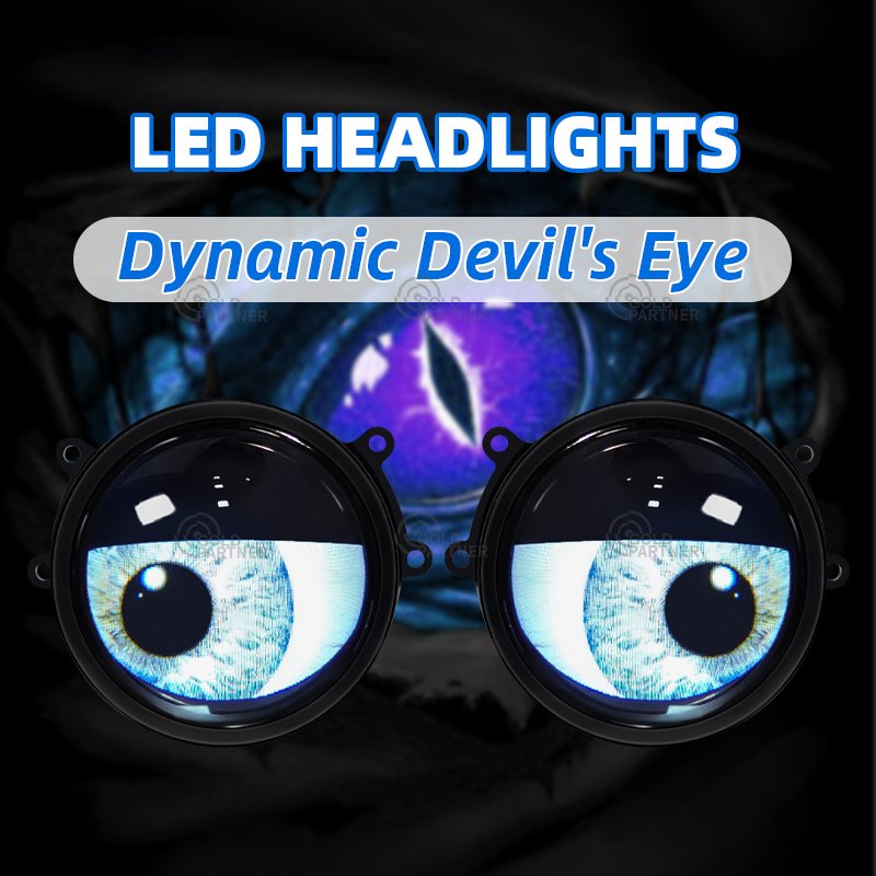 New Dynamic 12V LED Auto Headlamp 3 Inch Devil Eye Lamp Others Car Light Accessories Demon Eyes Headlights