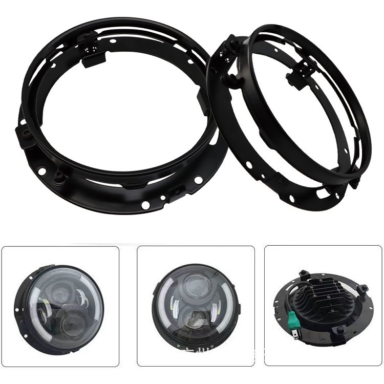 Others Car Light Accessories 7'' led headlights bracket for led motorcycle headlight mounting bracket for harleys jeep Wrangler