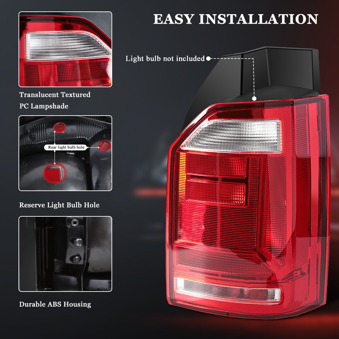 Wholesale LED Car Tail Light Assembly for VW T5 T6 Multivan Transporter 2016 2017 2018 2019 Brake Reverse Signal Lights kits
