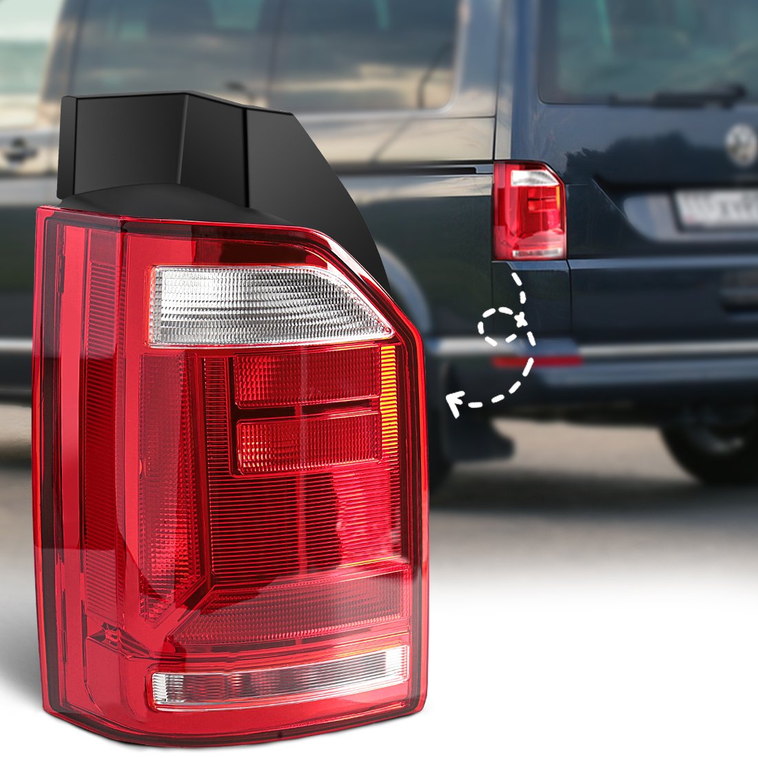 Wholesale LED Car Tail Light Assembly for VW T5 T6 Multivan Transporter 2016 2017 2018 2019 Brake Reverse Signal Lights kits