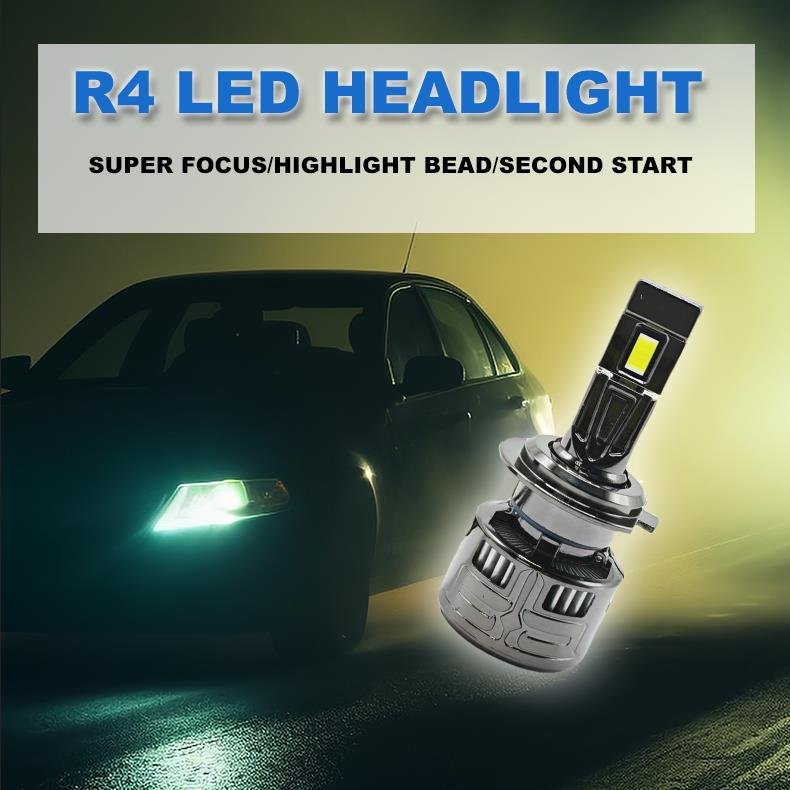 IDISON R4 H4 LED Headlamp Car Lighting Accessories 90W 9000LM High-power Double Copper Tube 9005 9006 9012 h7 H11 LED Headlight