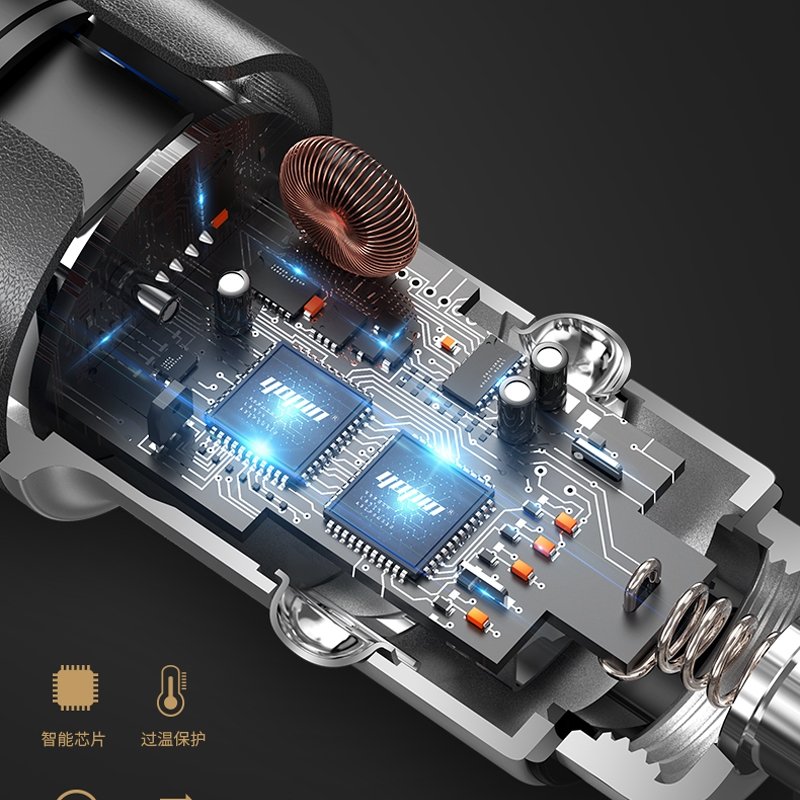 best selling product Mobile Accessories USB type-c 2 ports Car Charger Fast Charging Car Charger adapter for charge in car