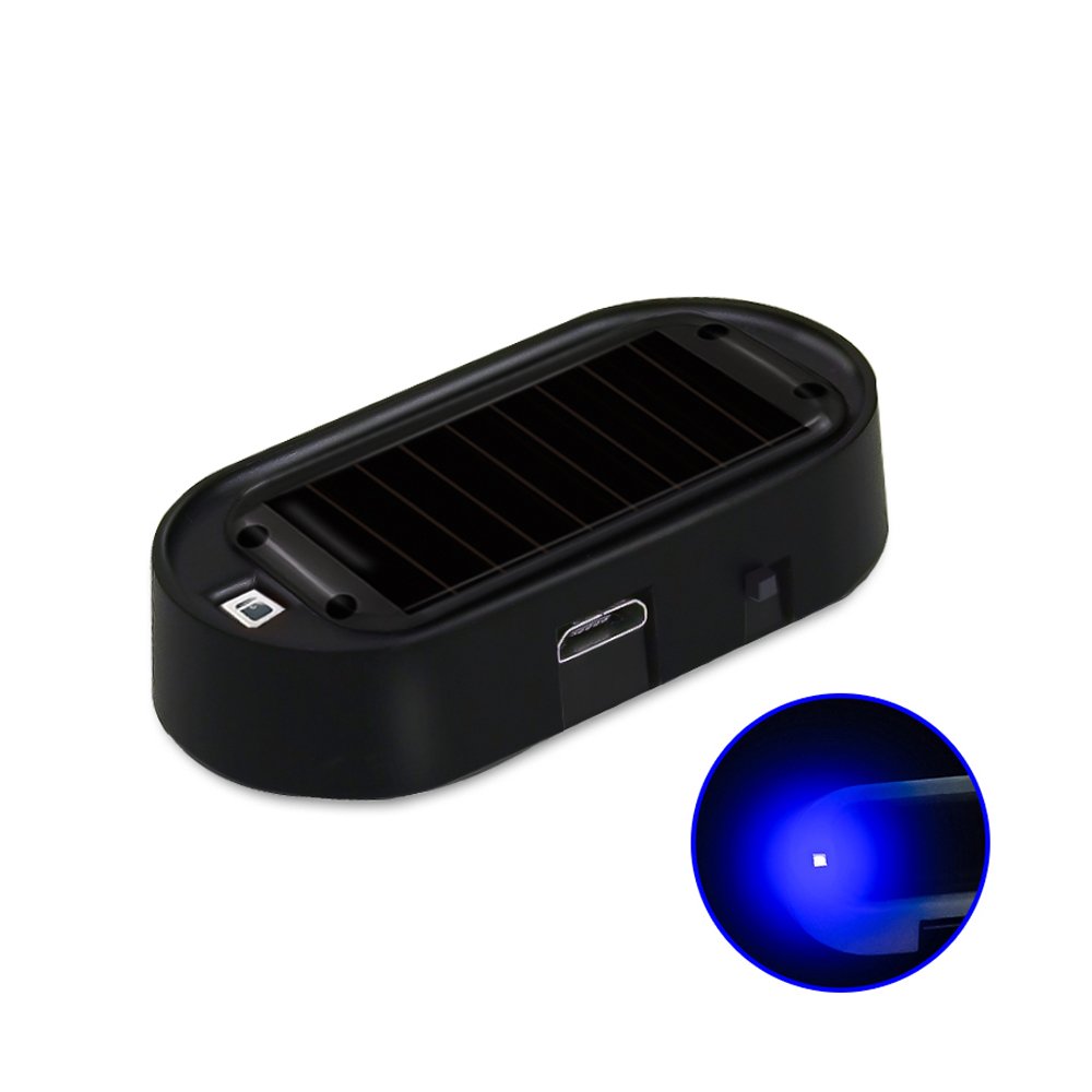LED Car Solar Power Alarm Lamp Security System Dashboard Warning Indicator Theft Flash Anti-Theft Caution car accessories