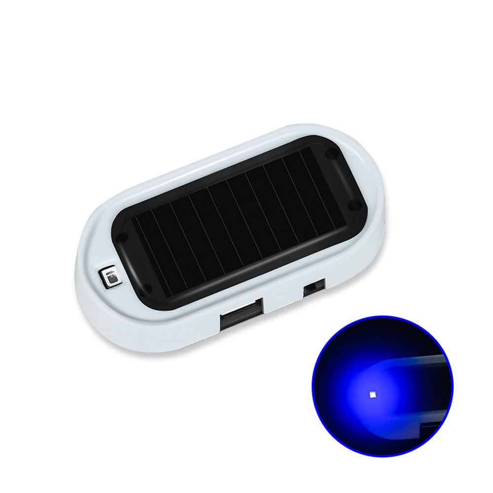 LED Car Solar Power Alarm Lamp Security System Dashboard Warning Indicator Theft Flash Anti-Theft Caution car accessories