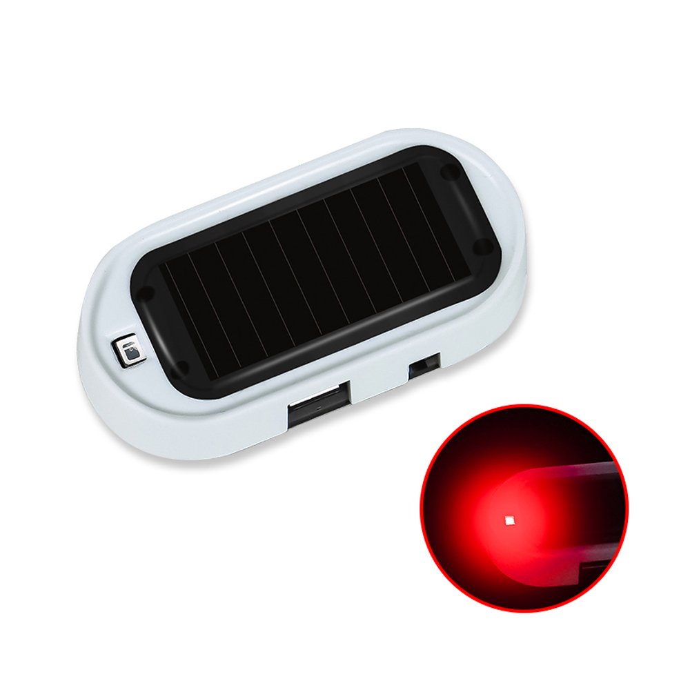 LED Car Solar Power Alarm Lamp Security System Dashboard Warning Indicator Theft Flash Anti-Theft Caution car accessories