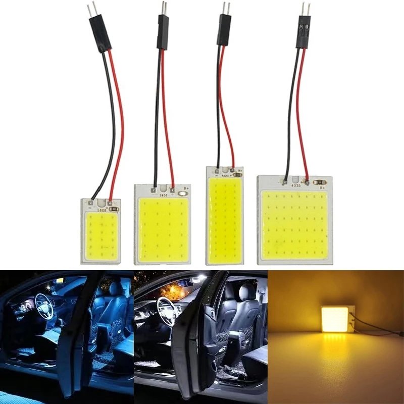 Car Interior Accessories 18/24/36/48 SMD T10 4W 12V COB Automotive Panel LED Lights Lamp Bulb Auto Dome Lighting Car White