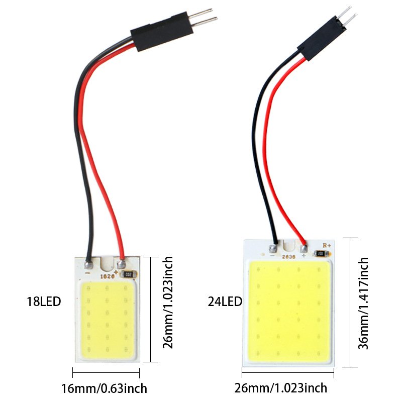 Car Interior Accessories 18/24/36/48 SMD T10 4W 12V COB Automotive Panel LED Lights Lamp Bulb Auto Dome Lighting Car White