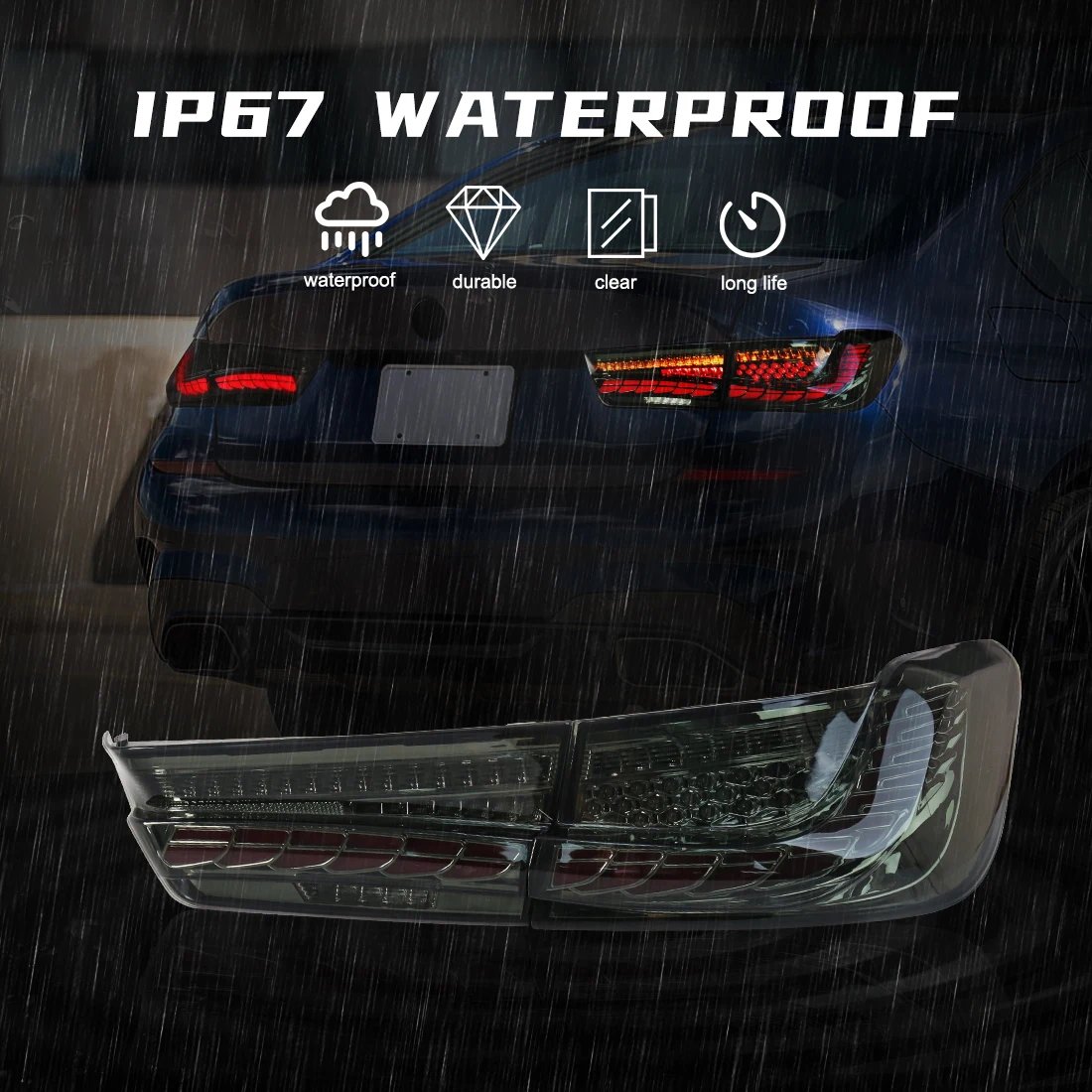 Car LED Tail Light for BMW 3 Series G20 M3 G80 330 340i 320i 325i 2019 2020 2021 2022 Car Lights Dynamic Signal Turn Signals