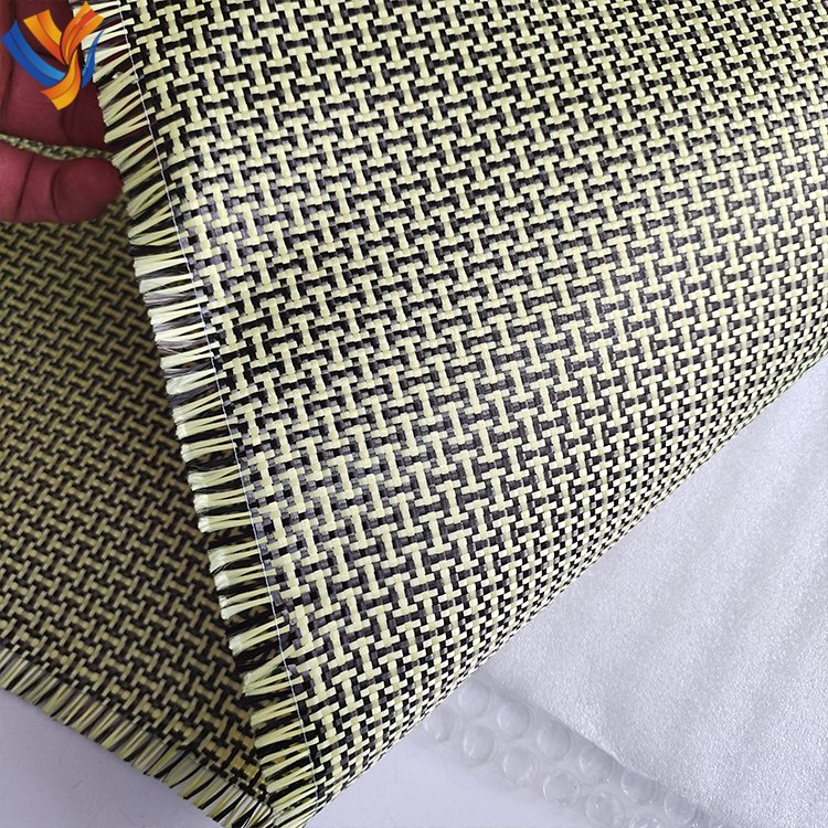 3k 200gsm 1M Wide H Weave Carbon Mixed Fabric I Shape Hybrid Carbon Fiber Fabric Cloth Roll For Modification Decoration