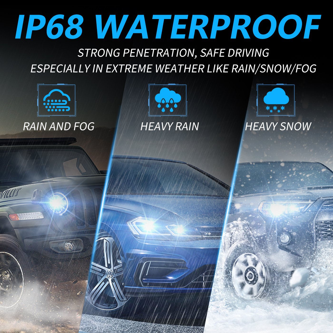 H15 Led Car Headlight Bulb H15 Drl 12V 45W Car Head Lamp H15 Canbus 6000K White Projector Fog Lamp
