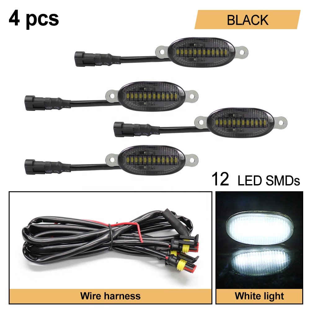 LED White Yellow 12V Front Grille Lighting For Toyota Peugeot Ford Nissan Jeep chevrolet Grille DRL Parking Driving Light