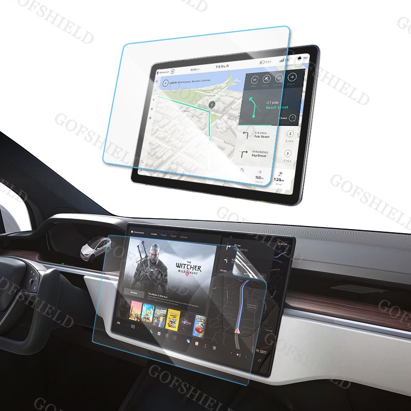 Center Control Touchscreen Car Navigation Film 9H Nano Anti Shock Touch Screen Protector Accessories For Tesla Model 3/Y/X 15"