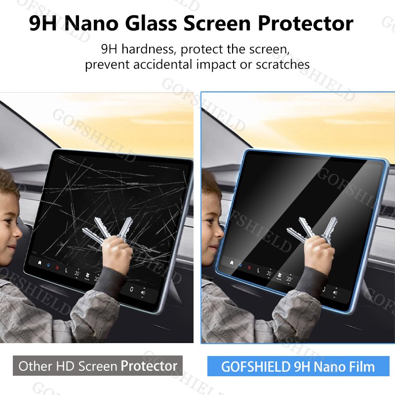 Center Control Touchscreen Car Navigation Film 9H Nano Anti Shock Touch Screen Protector Accessories For Tesla Model 3/Y/X 15"