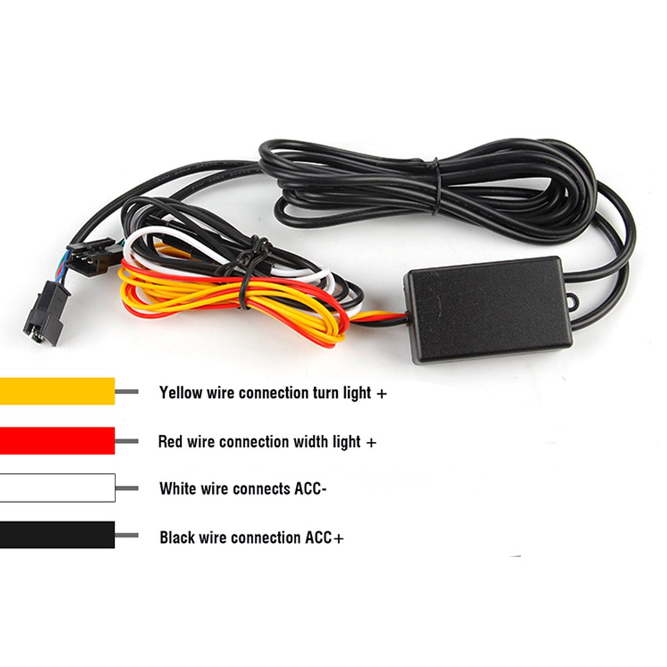Wholesale Universal Car LED Daytime Running Light Waterproof Headlight Strip Sequential Flow Yellow Turn Signal White DRL Light