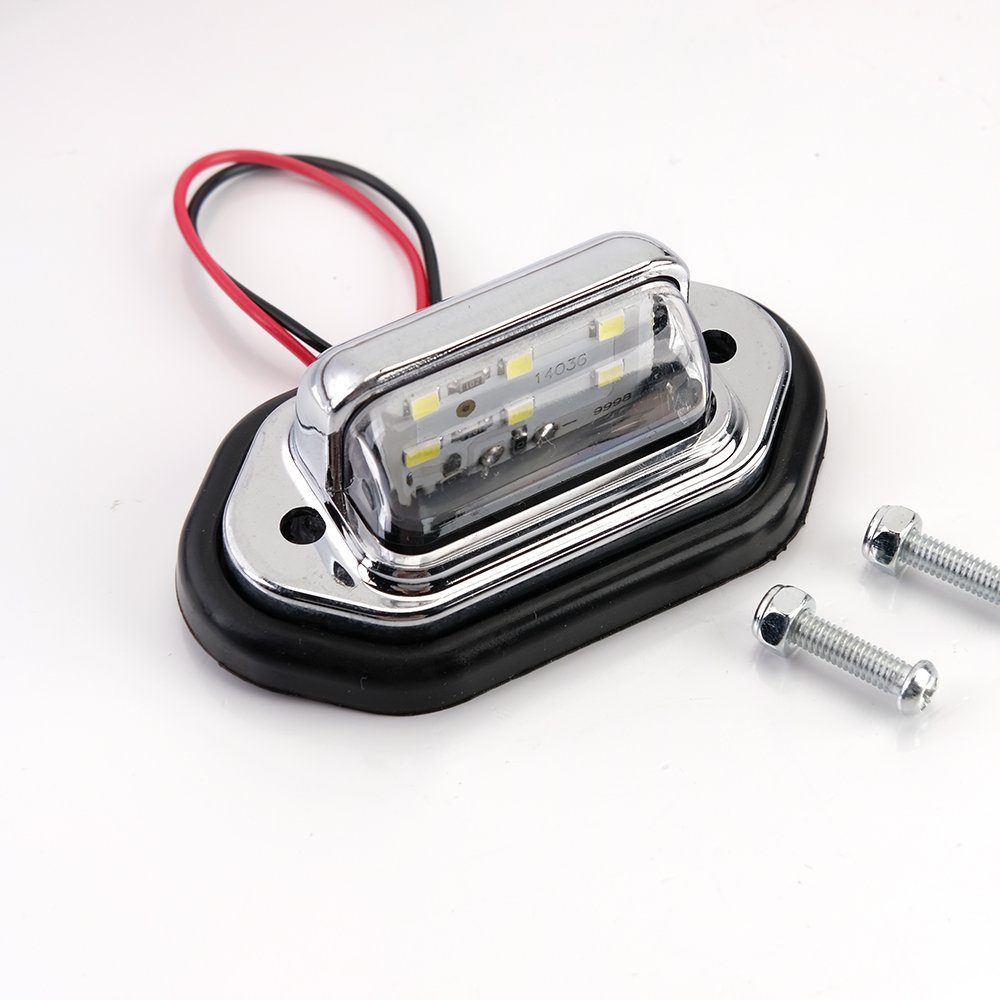 factory directly Waterproof 6 LED Car License Plate Light Signal Tail Light Led Light bar Car Truck trailer van