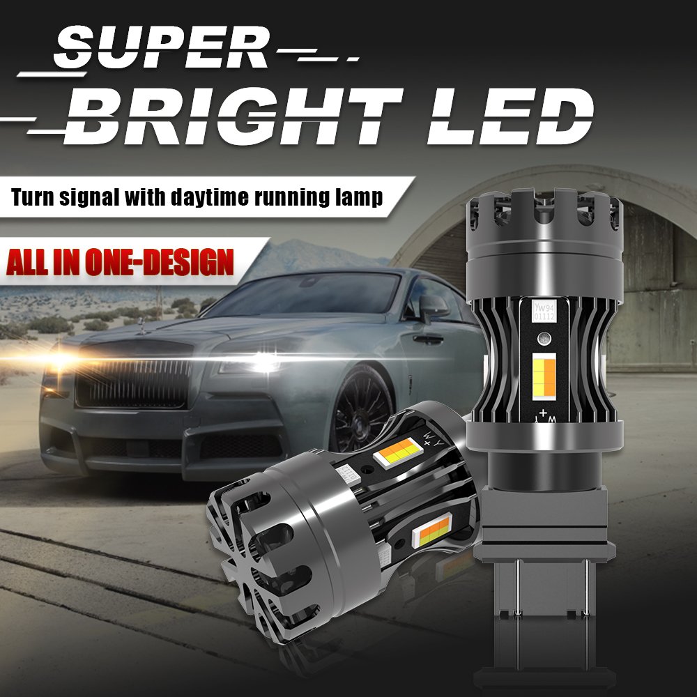 Custom Auto Accessories Lamp Two-Tone Turn Signal Daytime Running Light 1157 3157 BAY15D Car Superbright LED Bulb for Mazda