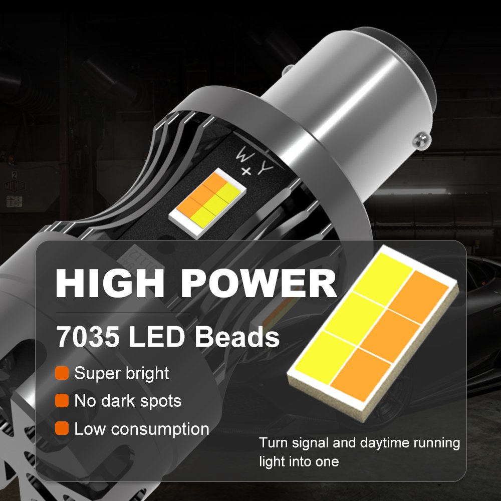 Custom Auto Accessories Lamp Two-Tone Turn Signal Daytime Running Light 1157 3157 BAY15D Car Superbright LED Bulb for Mazda