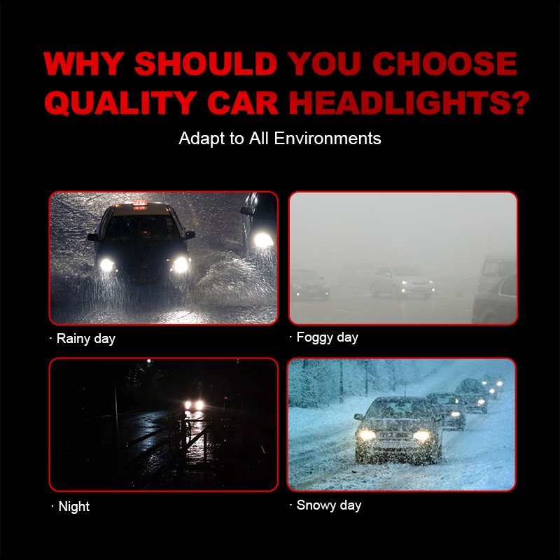 Universal Fitment Daylead OEM LED Headlight Bulbs D Series 10000LM 90W Car Replacement Lamps