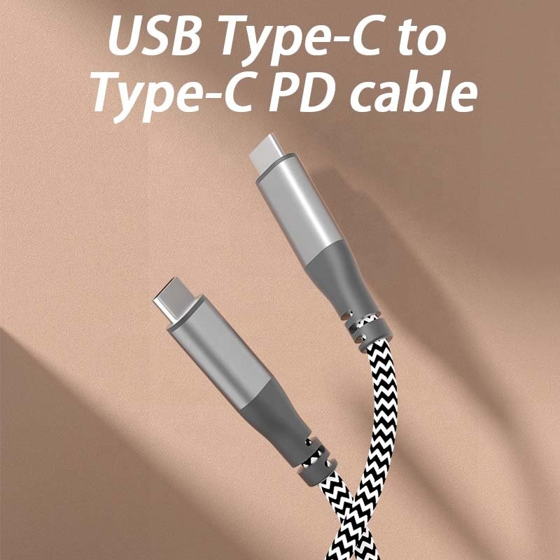Custom USB 3.2 GEN2 Fast Charging Data cable 65W 25W 100W PD Charger 3A Type C to Type C charge Cable for Mobile Phone