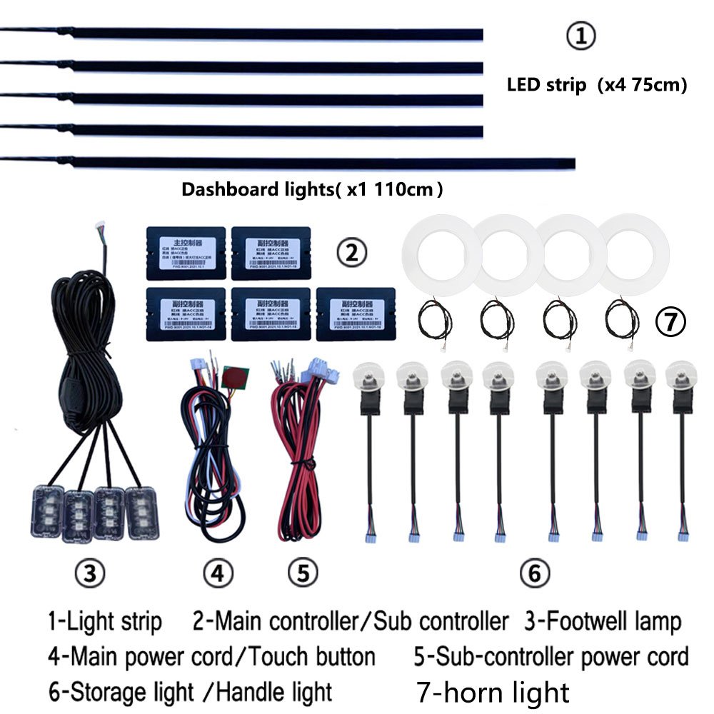 Universal LED Car Atmosphere Other Car Light Accessories acrylic ambient lighting car interior symphony light kit