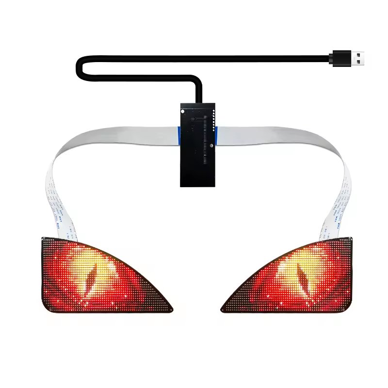 Eye Winking eye led display 32*24 dots full color led luminous screen APP control animated Car Turning Lights LED