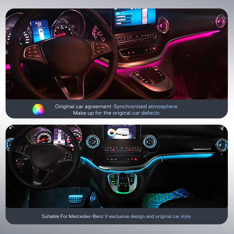 Suitable for Mercedes-Benz V class W447 high quality car ambient lighting system upgrade
