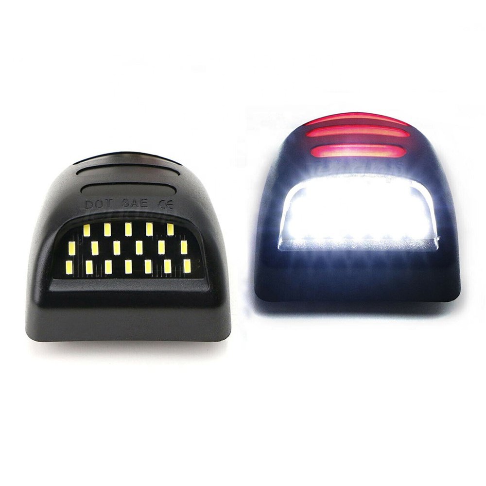 Red White LED License Number Plate Lights For Silverado Chevrolet Tahoe Suburban Avalanche Traverse GMS Cadillac tail plate lamp