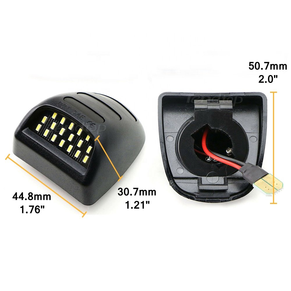 Red White LED License Number Plate Lights For Silverado Chevrolet Tahoe Suburban Avalanche Traverse GMS Cadillac tail plate lamp