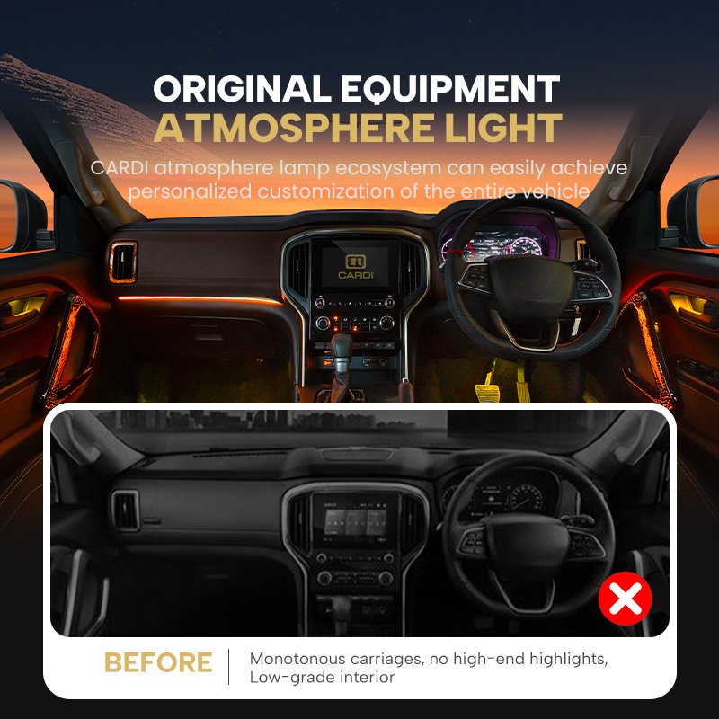 OEM New Release 20 IN 1 Ambient Lighting LED Decoration Kit for Mahindra Scorpio N12V Atmosphere Lights for Cars