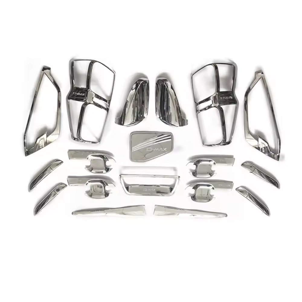 Custom Wholesale Auto Headlight Tail Light Cover Car Chrome Accessories Body Kits for Isuzu Dmax 2020