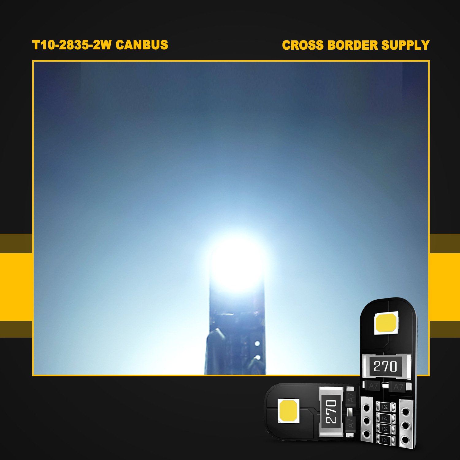 W5W T10 LED Canbus Light Bulbs Car Interior Dome Light Trunk Lamp Auto Lights Error Free 12V