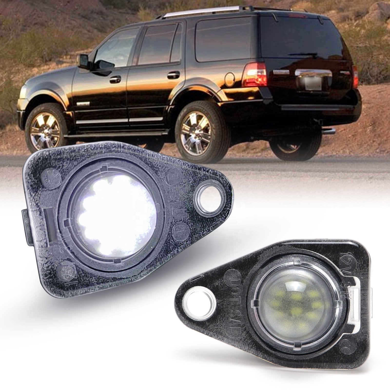 Vehicle No Error License Number Plate Lights For FORD Freestyle Taurus Expedition LincoIn Mercury Sable LED tail number Lamp