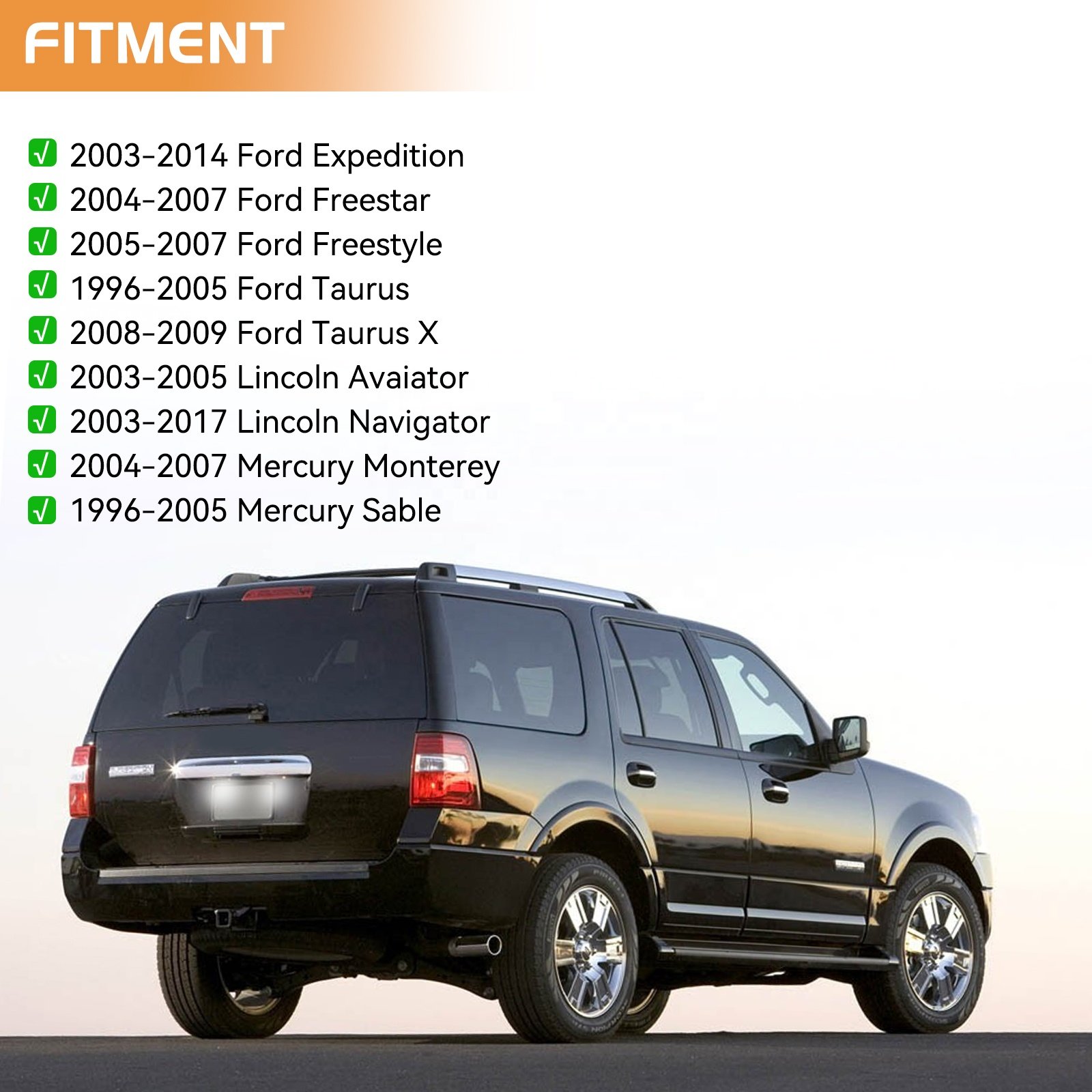 Vehicle No Error License Number Plate Lights For FORD Freestyle Taurus Expedition LincoIn Mercury Sable LED tail number Lamp
