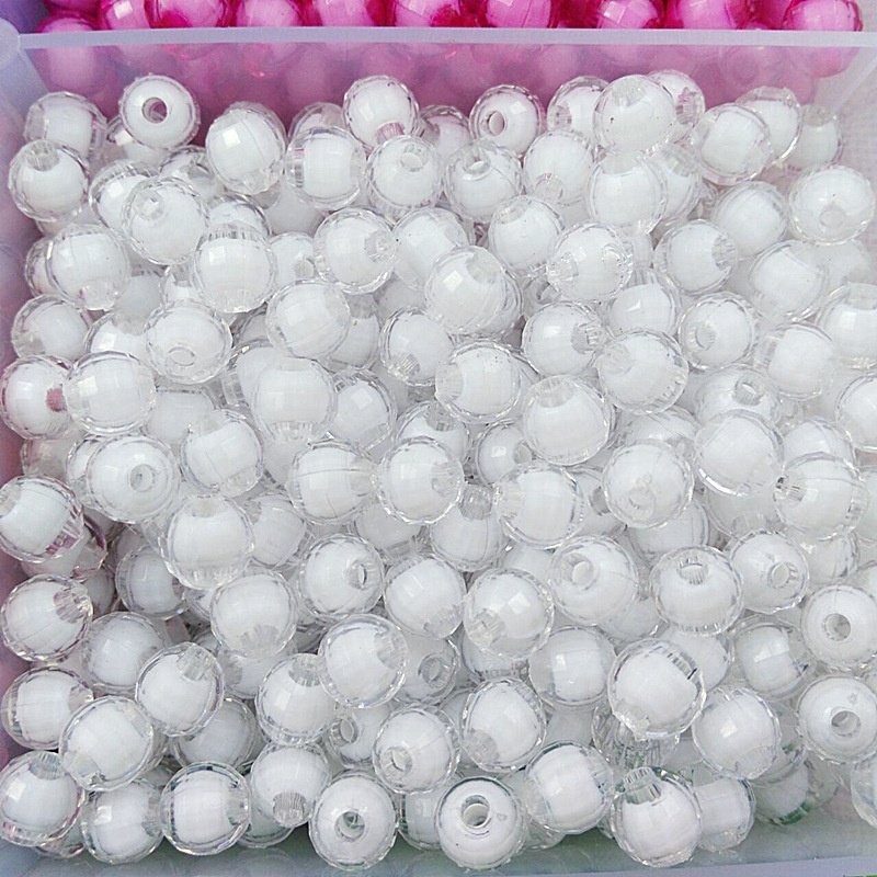 8mm Earth Beads Medium DIY Handmade Beaded Accessories Colorful Plastic Bead Bracelet and Car Hanger for Decorative Purpose