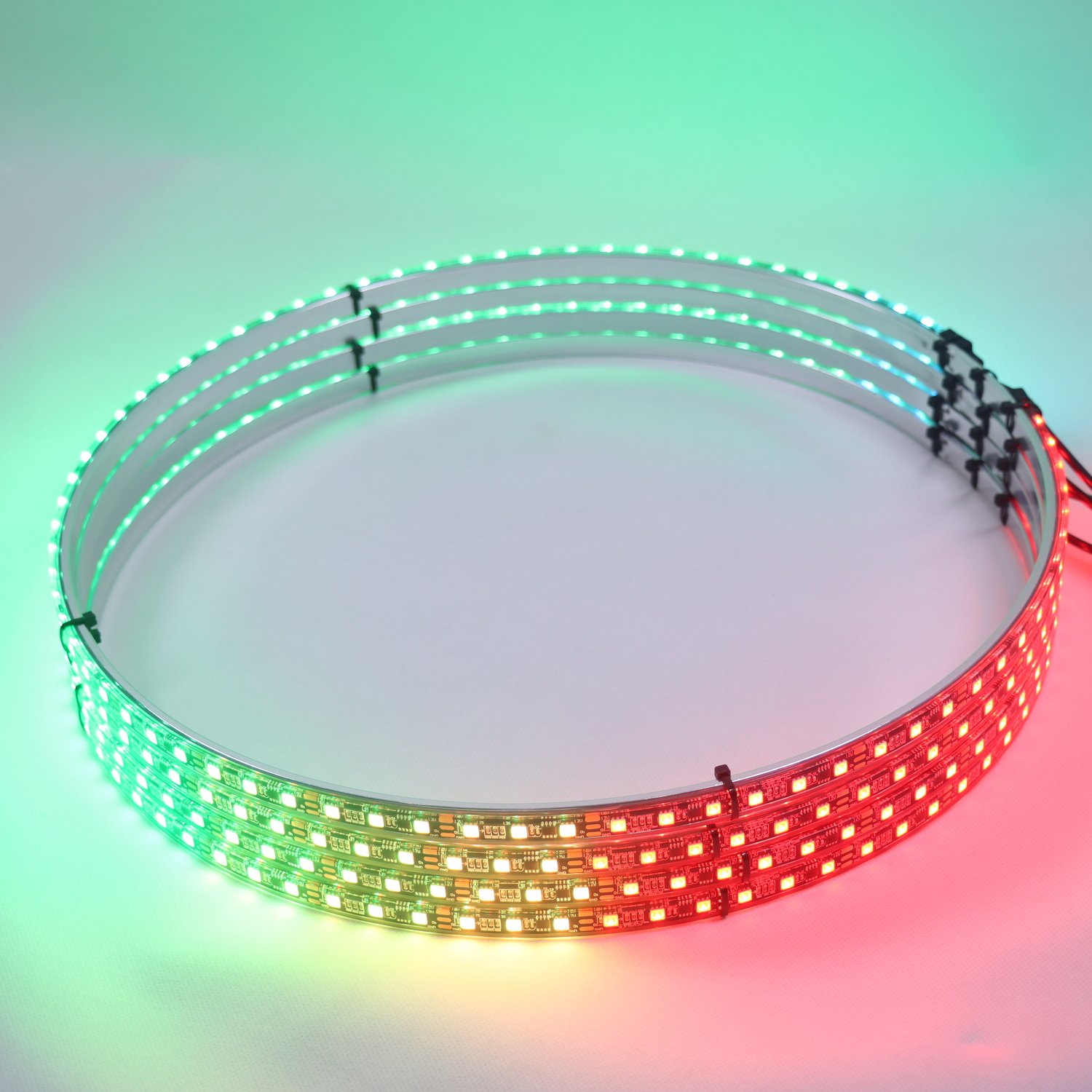 RGB Double Row RGBW Wheel Lights Ring 17'' Auto LED Rims Light for Car Other Accessories Wheel Lamp