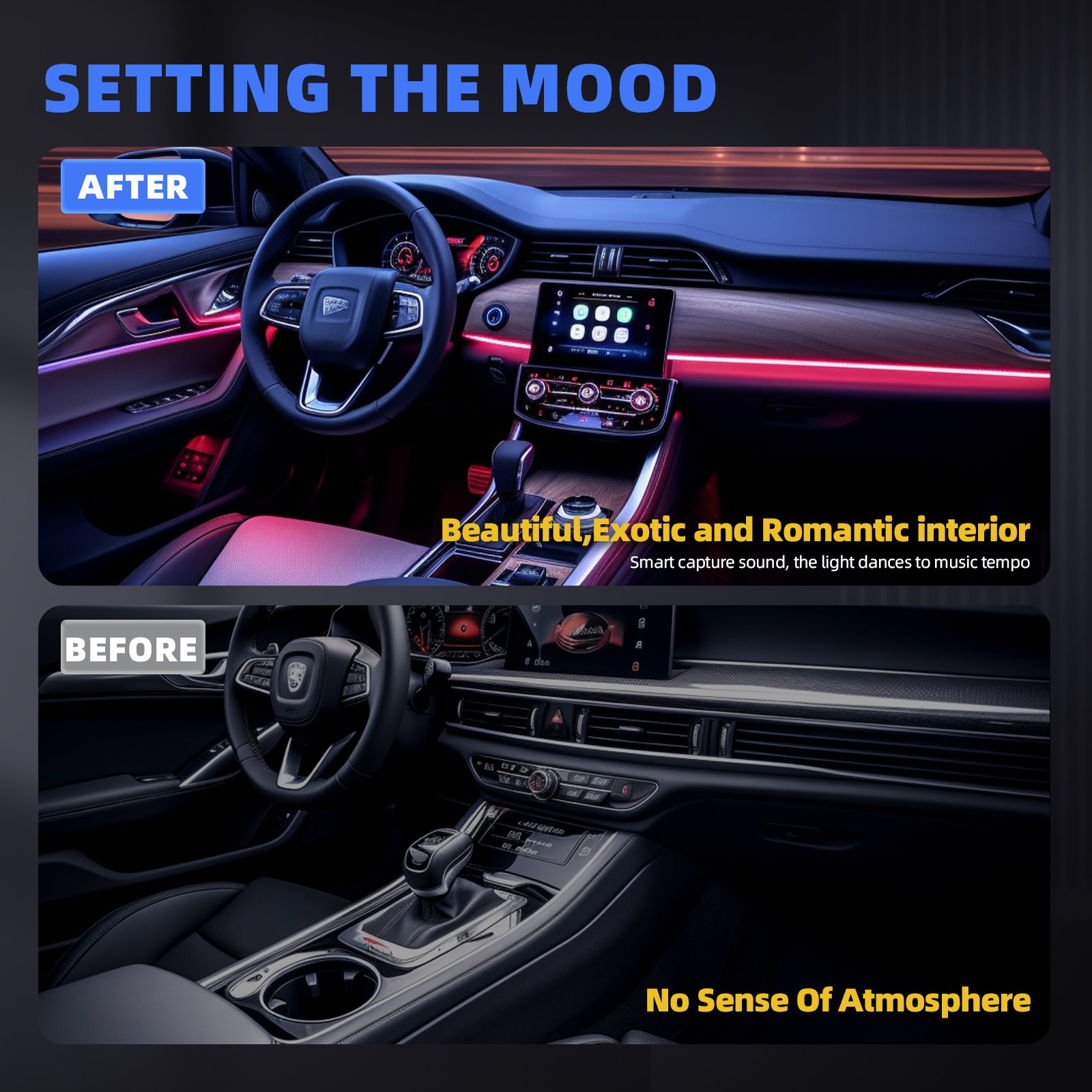 Best selling car ambient light 10 in 1 ambient lighting led car Symphony Ambient Interior Car Lights