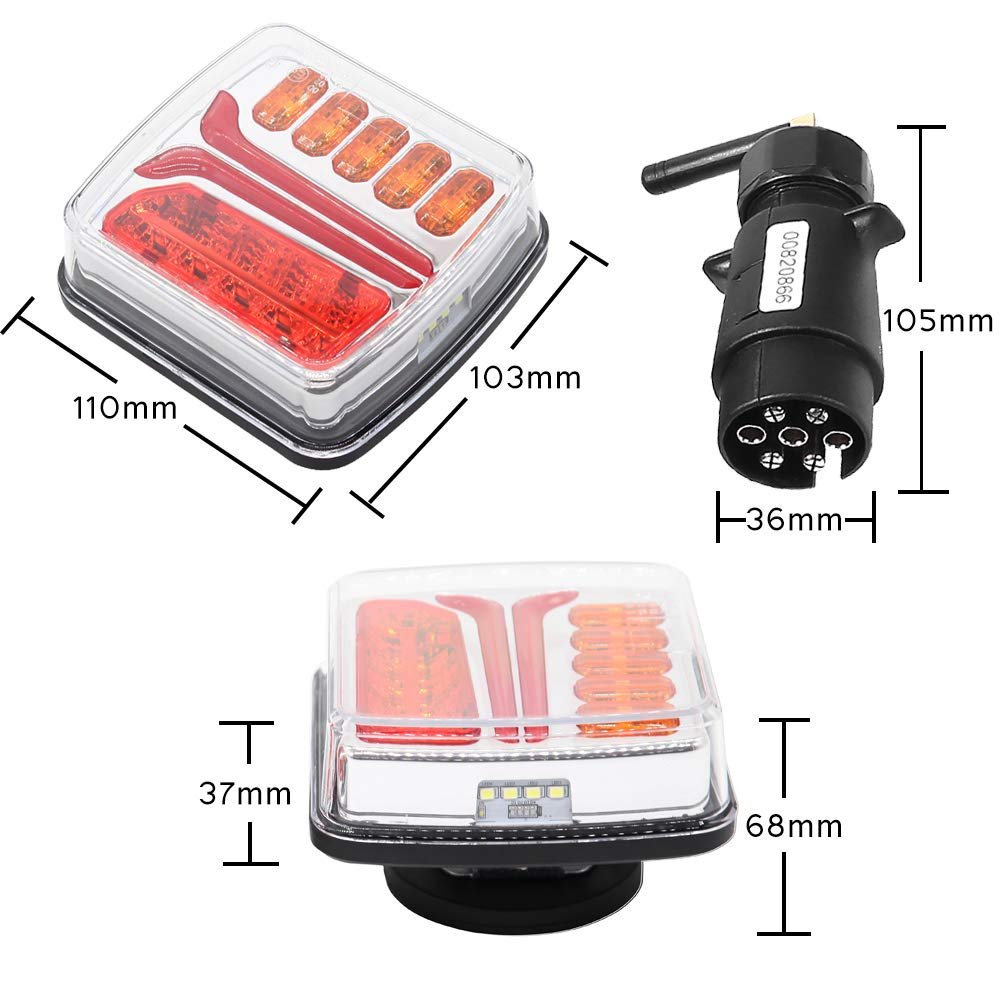 Car Multifunction Lights 12V or 24V wireless LED Auto trail Truck Side Marker Light Rear Side Lamp