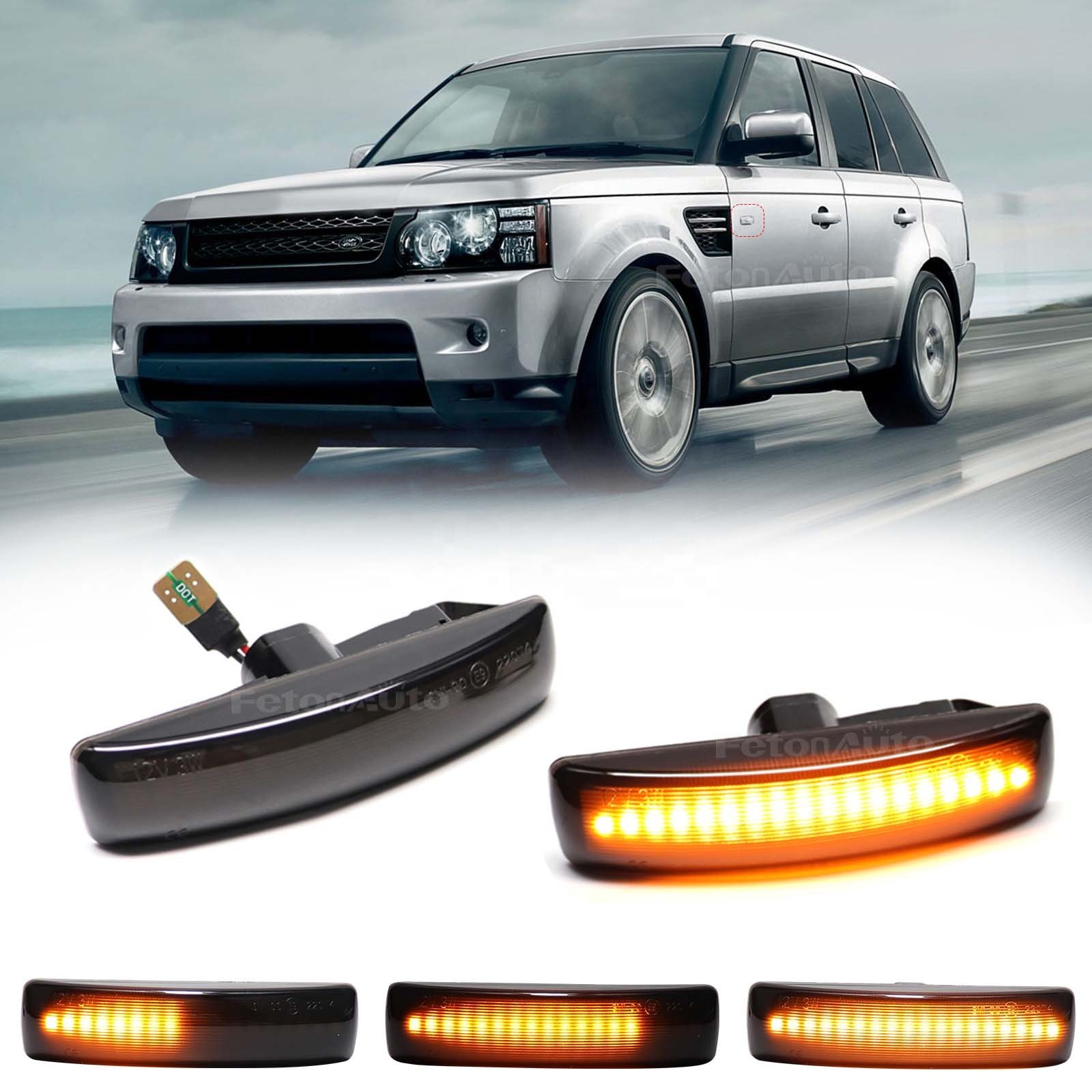 Quality Dynamic LED side marker indicator lights for Land Rover Discovery 3 4 Freelander LR2 LR3 Blinker sequential signal lamps