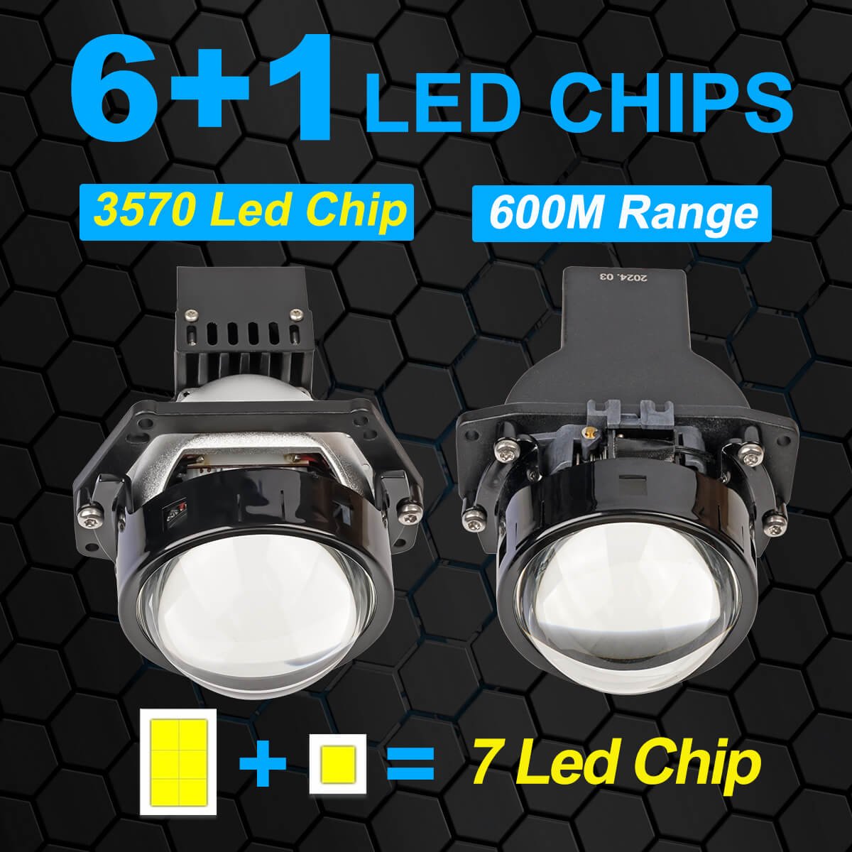 3 Inch Bi LED Projector Lens Laser biled Projector for Cars Universal Headlights 55W 4600lm Dual Light