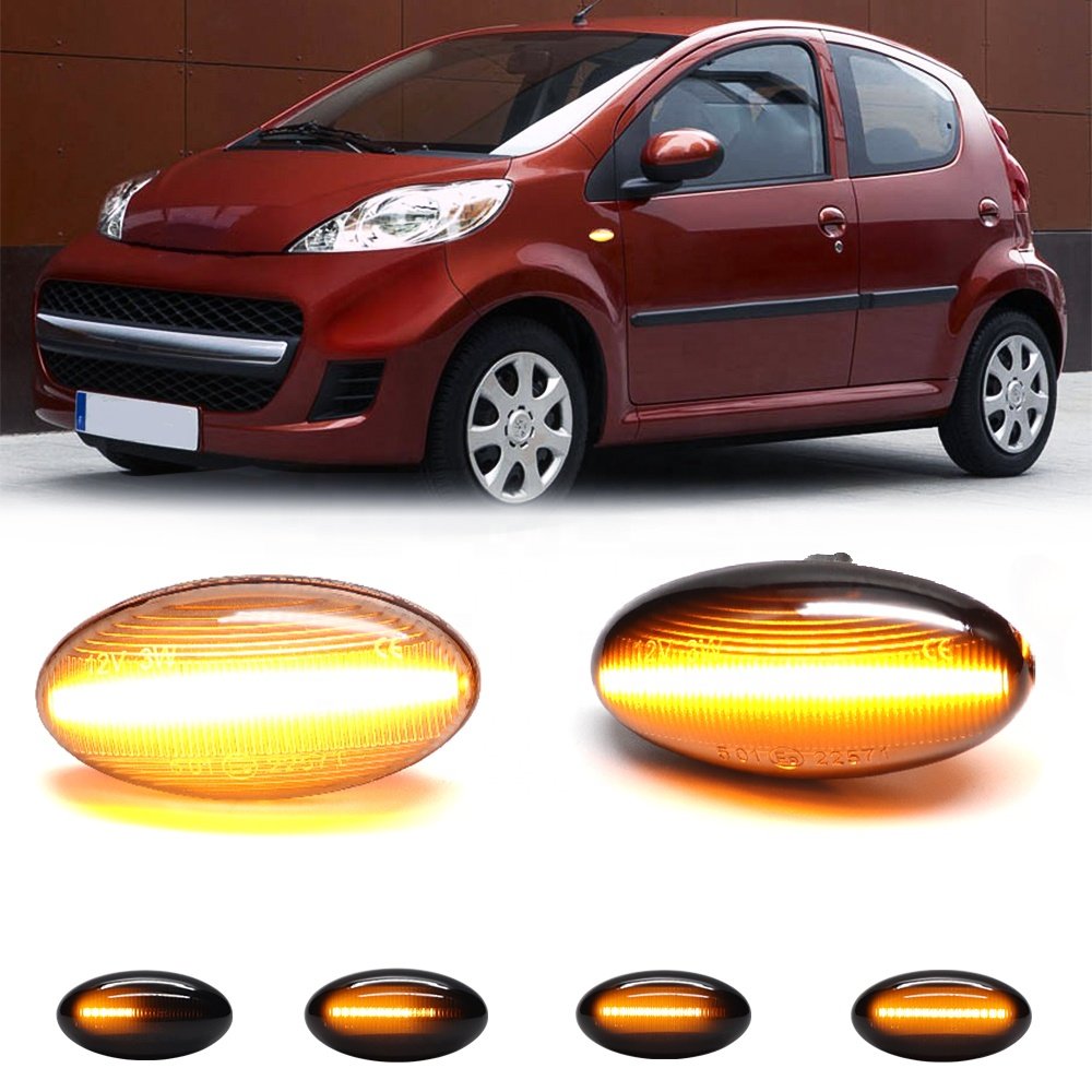 Quality Dynamic Side Marker Indicator Lights For Peugeot 108 Partner Citroen Berlingo Xsara Jumpy Elysee C3 blinker signal lamps