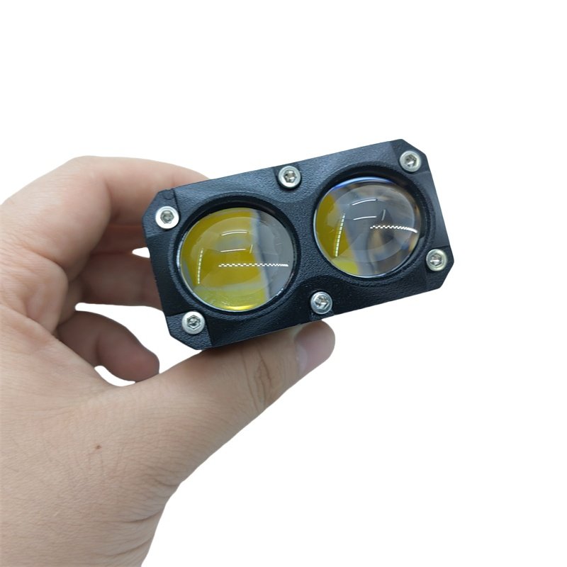 waterproof IP68 50w motorcycle spotlight headlight super bright dual color motorcycle lighting system