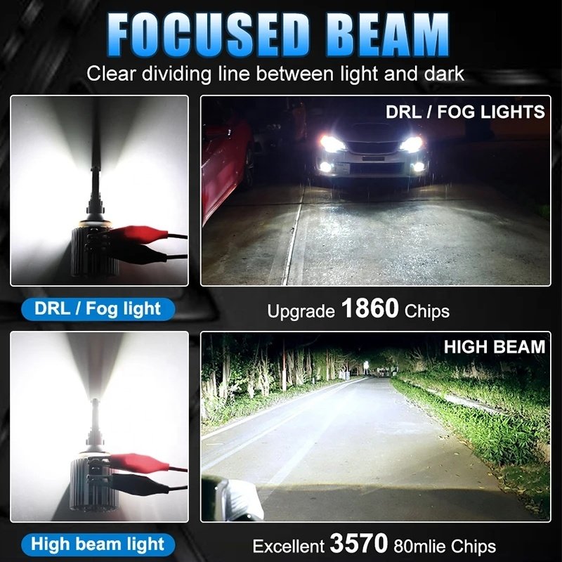 55w car lights accessories strong canbus Special for h15 h7 led headlight for v-w golf