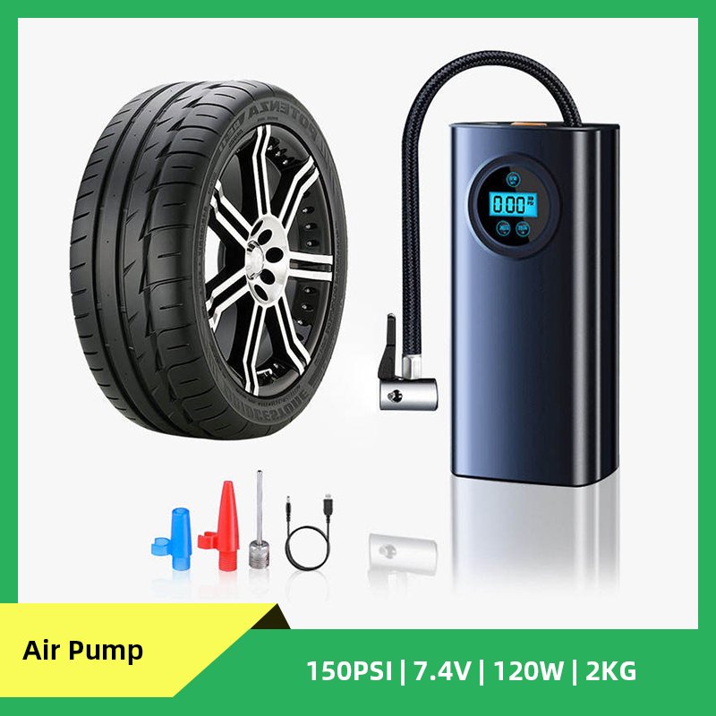 SUKFLOW Spot New Products Car Tyre Inflator 150 PSI Portable Handheld Smart Digital Touch Screen Cordless Air Pump