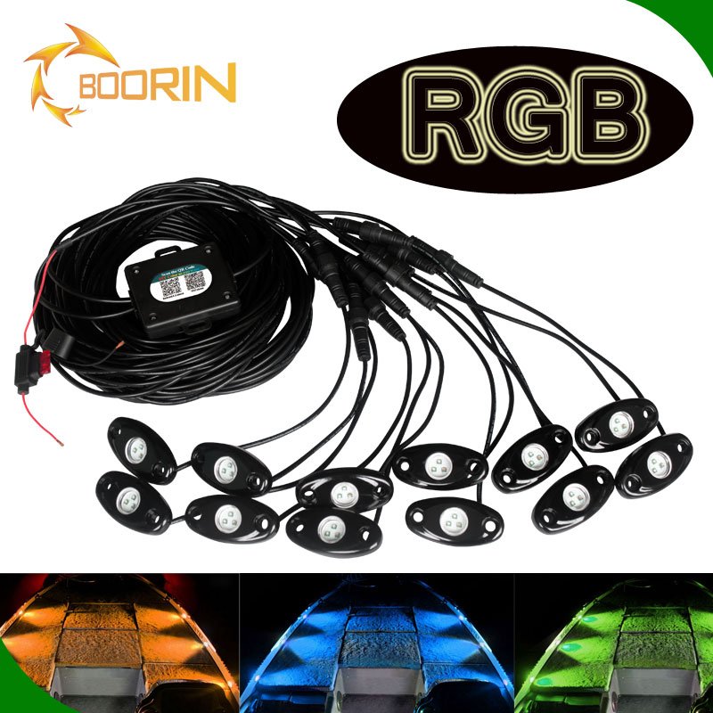car lights accessories for decoration rgb rock lights color switch music dancing smartphone app control supply for rock lights