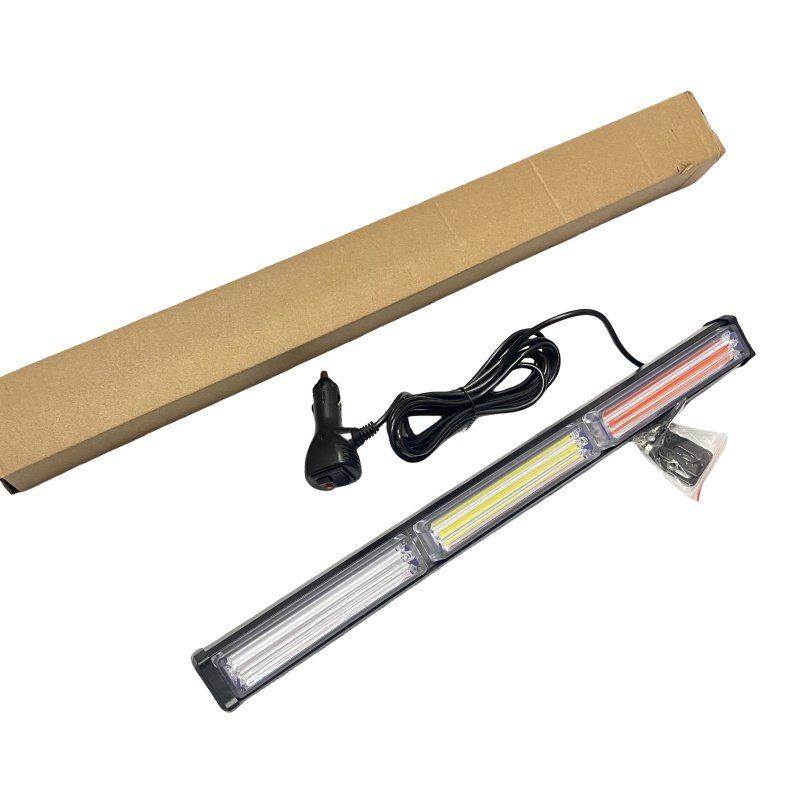 Power 72W Car COB Warning Light Led Work Light Bar Amber Yellow Flashing Light Emergency Strobe Flash Lamp Truck