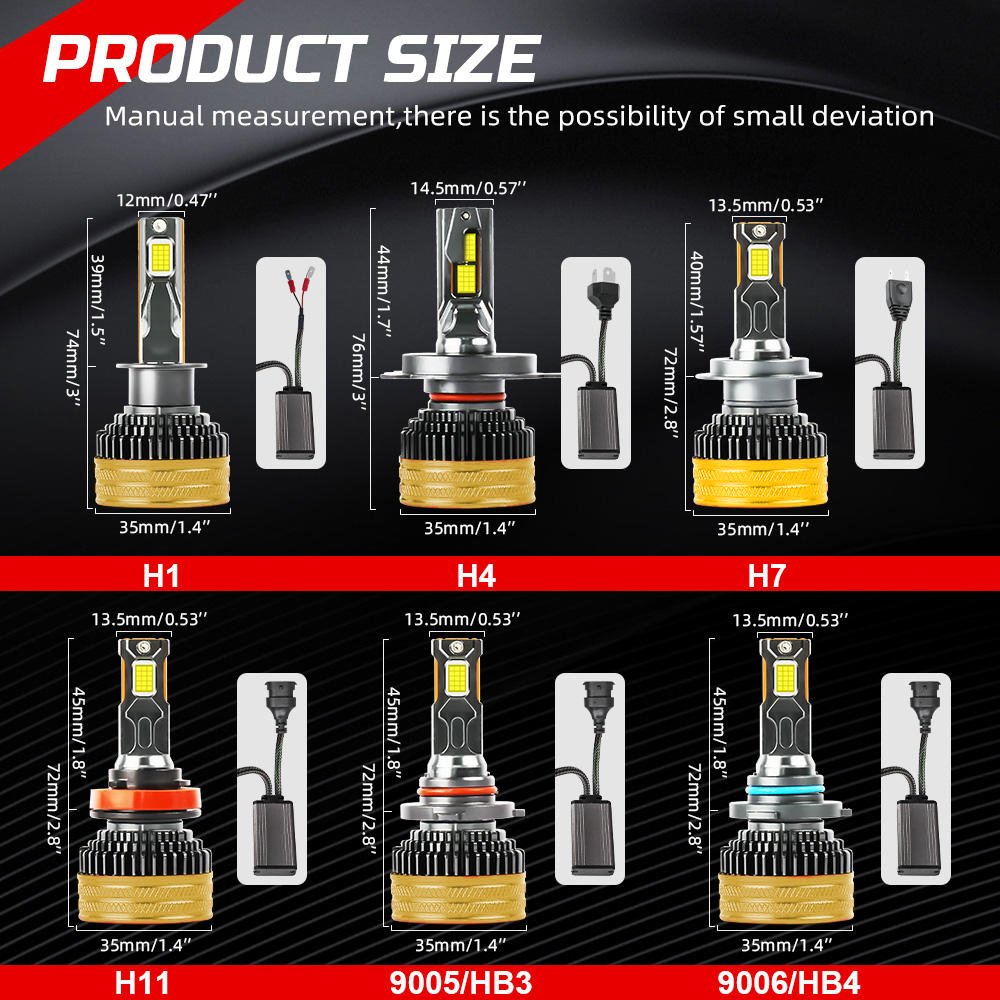 X24 Hight Power 180w Car LED Lights H4 H1 H7 H11 LED Headlight for Others Car Light Accessories