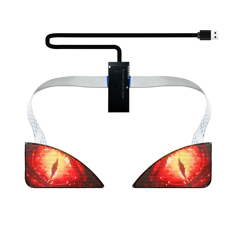 2024 devil eyes light angel eyes light led screen board app programmable custom animations display led for bags devil's eye
